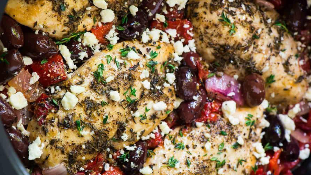 Crockpot Greek Chicken - Jill Lewis Living